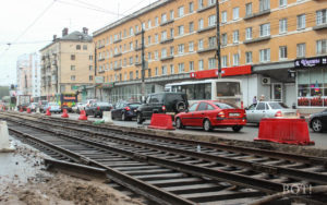 В Твери завершаются работы по ремонту трамвайных путей на проспекте Чайковского