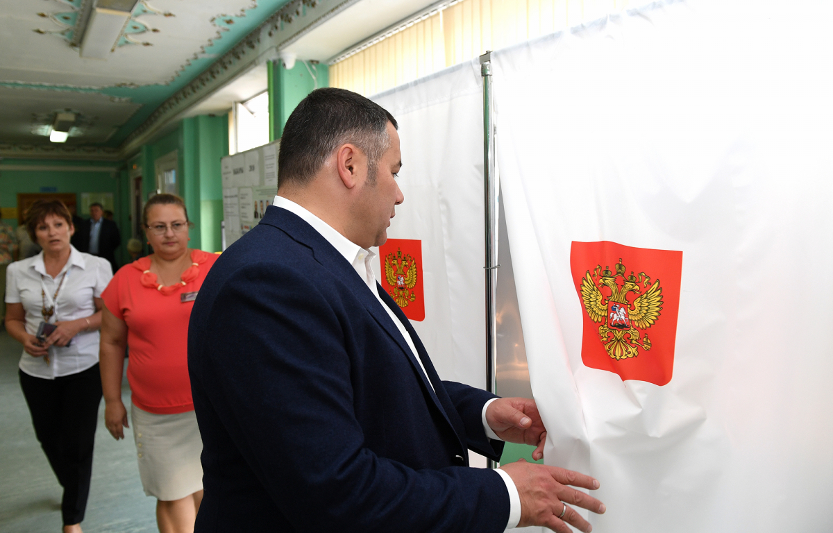 Игорь Руденя ознакомился с работой избирательных участков в Твери