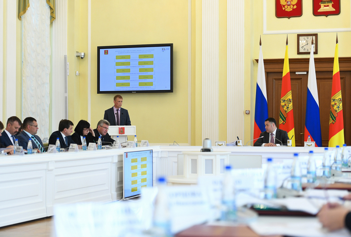 В Правительстве Тверской области обсудили программу развития сети дорог до 2024 года
