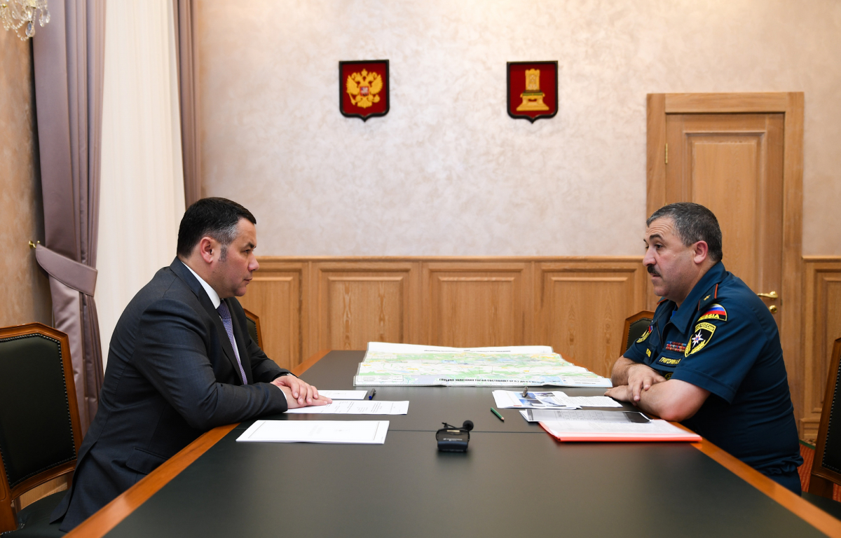 Игорь Руденя обсудил меры по профилактике пожаров с начальником управления МЧС