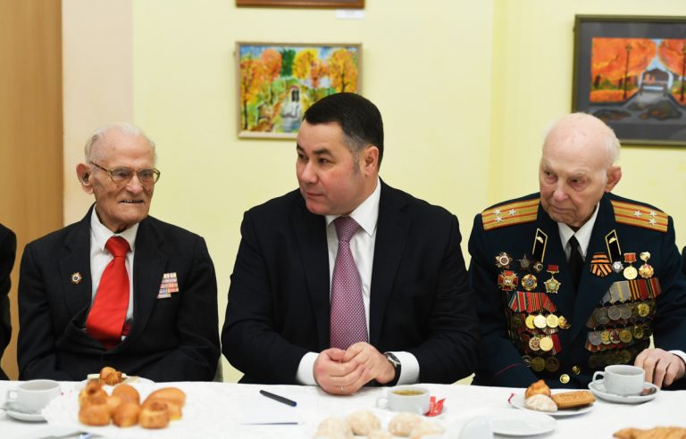 В День освобождения Калинина Игорь Руденя встретился с ветеранами