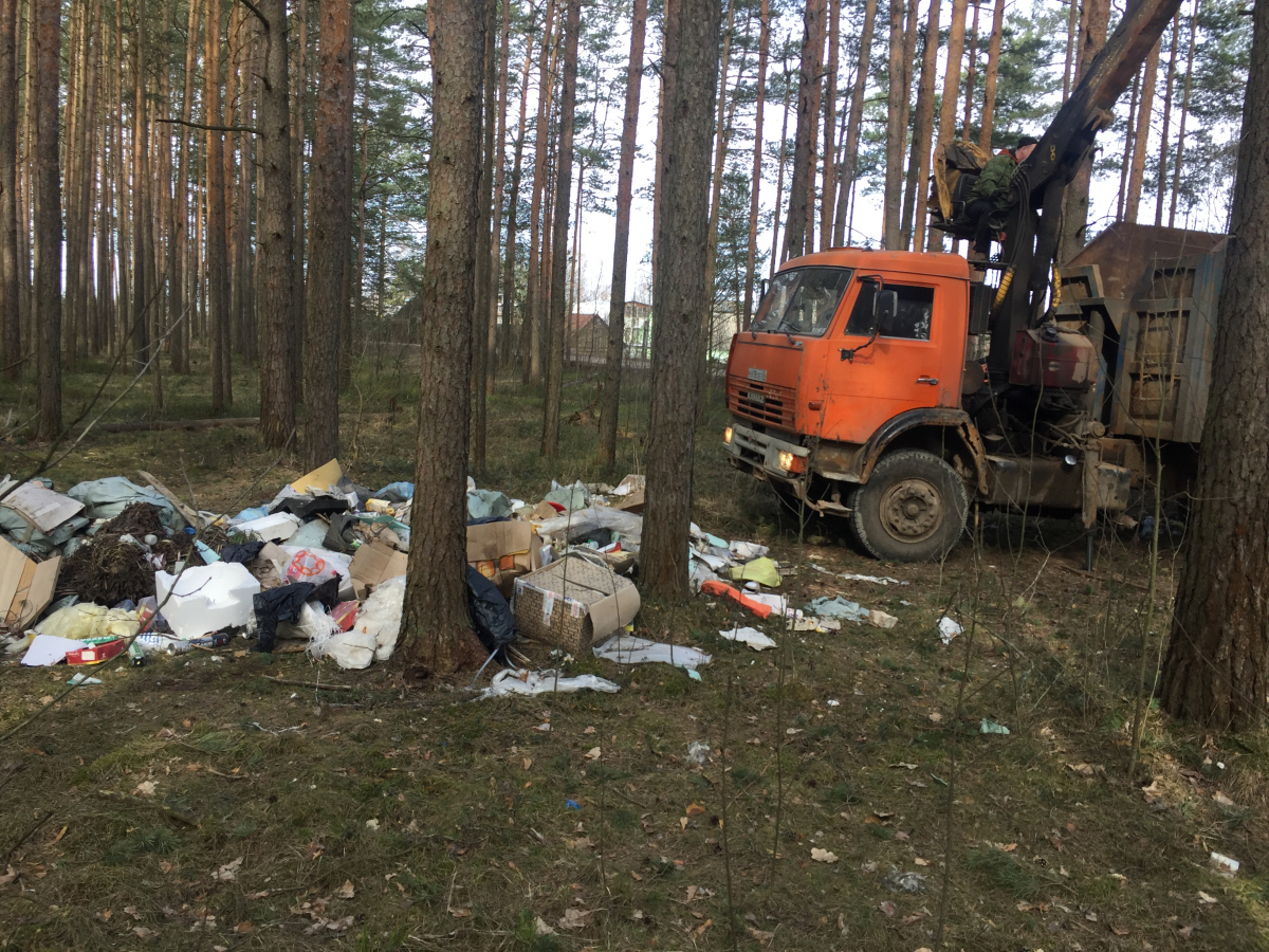 В Калининском районе ликвидируют несанкционированные свалки
