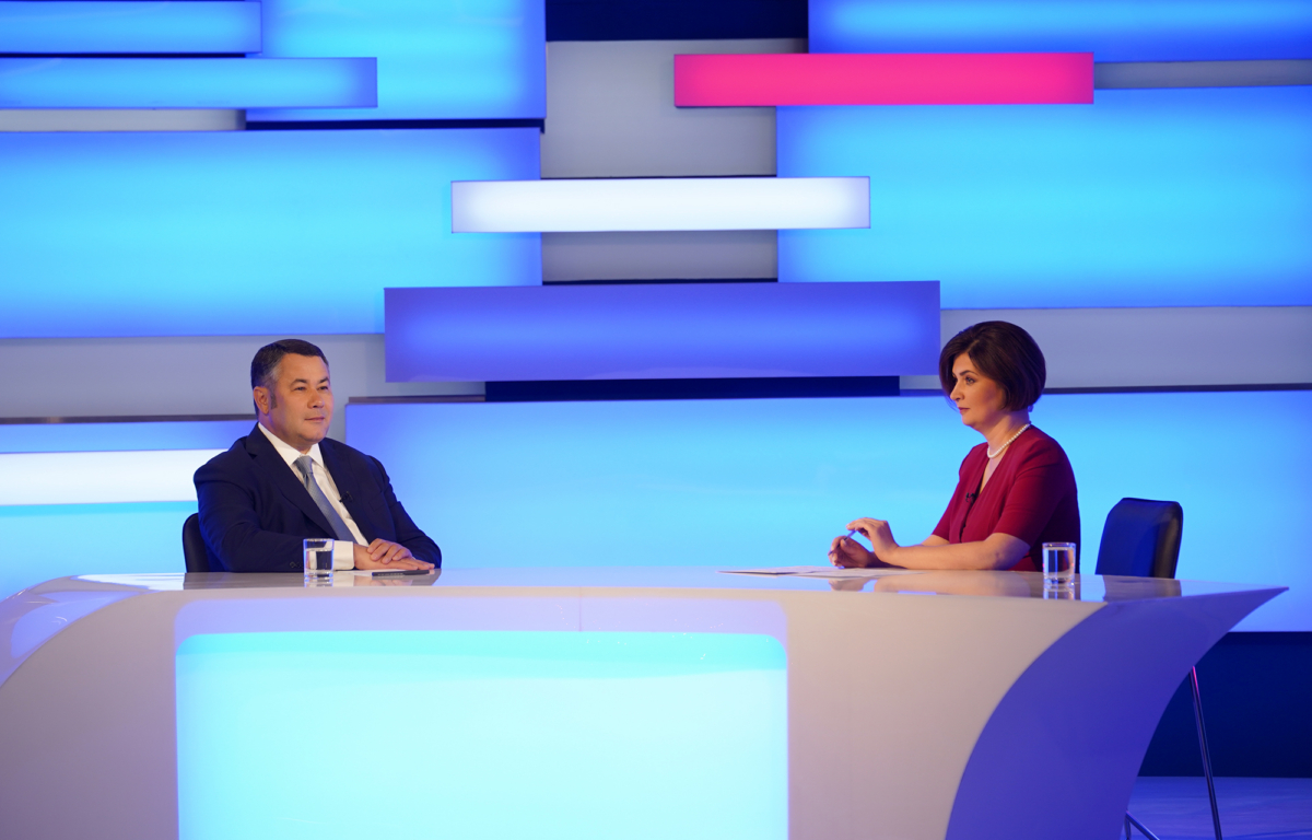 Игорь Руденя сегодня выступит в прямом эфире телеканала